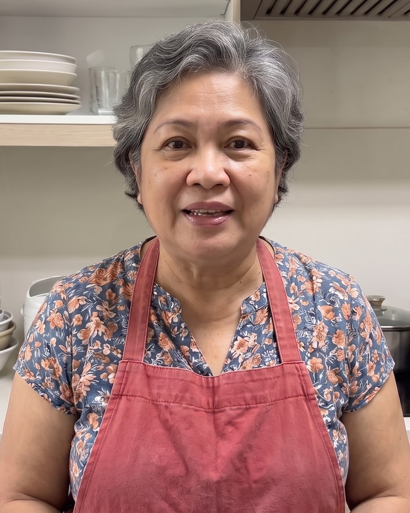 Lola Nena in her kitchen